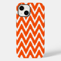 Vermillion Asian Moods Ikat Chevrons