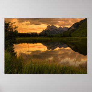 Vermillion Lakes Sunset Poster