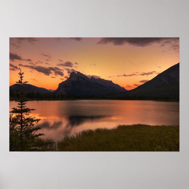 Vermillion Lakes Sunset Poster (Front)