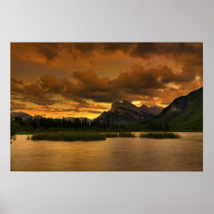 Vermillion Lakes Sunset Poster