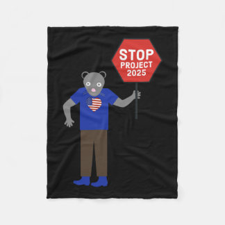 “vermin” Activist Stop Project 2025.  Fleece Blanket