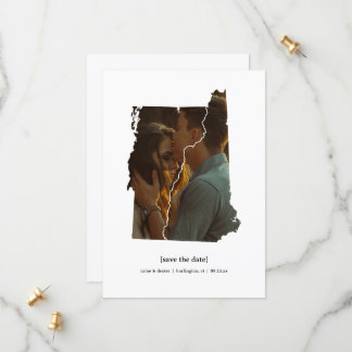 Vermont and New Hampshire Save the Date Photo Card