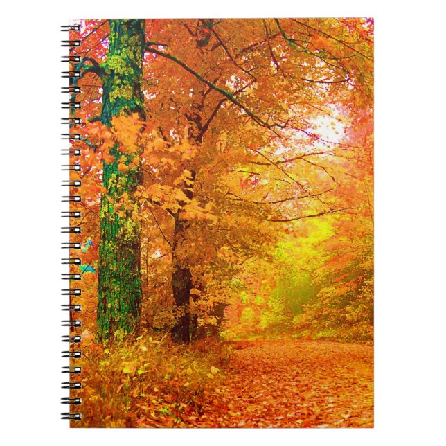 Vermont Autumn Nature Landscape Spiral Notebook (Front)