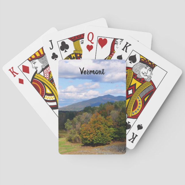 Vermont autumn playing cards (Back)