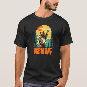 Vermont Banjo Picking Bear Outdoor & Music T-Shirt
