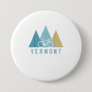 Vermont Bike  Vintage Cycling Mountains MTB 7.5 Cm Round Badge