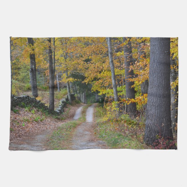 Vermont Country Path Tea Towel (Horizontal)