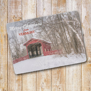 Vermont Covered Bridge Template Christmas Card