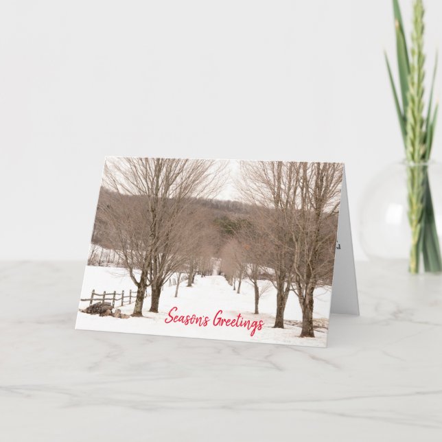 Vermont Customer Client Appreciation Business  Holiday Card (Front)