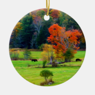 Vermont Fall Ceramic Tree Decoration