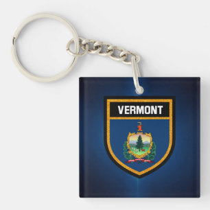 Vermont Flag Key Ring