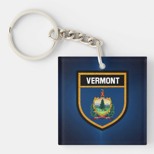 Vermont Flag Key Ring (Front)