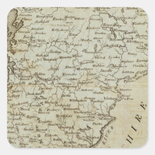 Vermont, from actual Survey Square Sticker