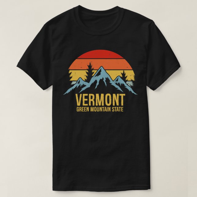 Vermont Green Mountain State  T-Shirt (Design Front)