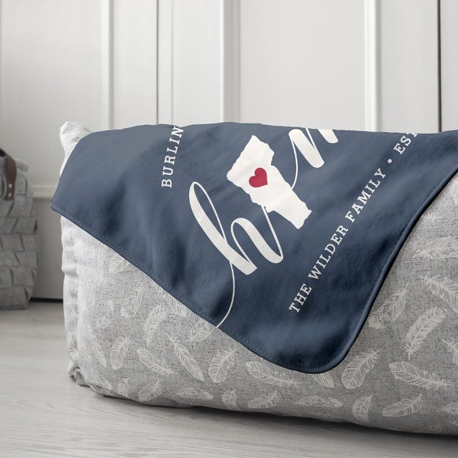 Vermont Home State Personalized Sherpa Blanket (Creator Uploaded)
