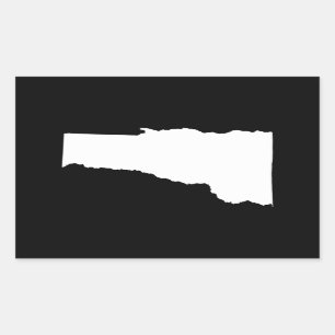 Vermont in White and Black Rectangular Sticker