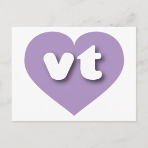 Vermont lavender heart - I love vt Postcard