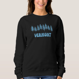 Vermont Light Blue Retro Groovy Nature Outdoors Sk Sweatshirt
