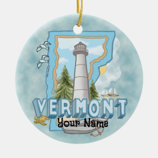 Vermont Lighthouse Ornament (Front)