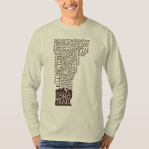 Vermont Long Trail Long Sleeve T-Shirt(Brown Logo)