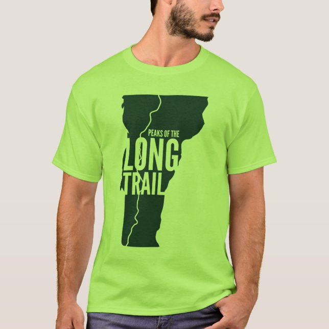 Vermont Long Trail Peaks List T-Shirt (Front)