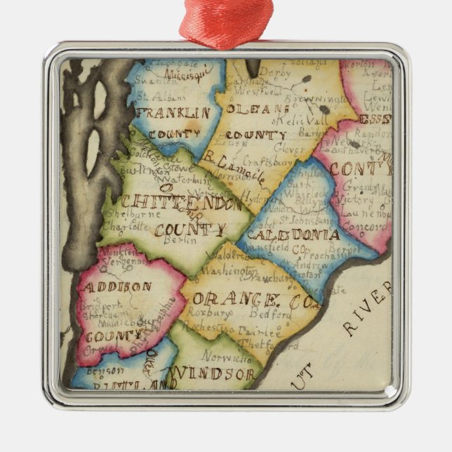 Vermont Metal Tree Decoration (Front)