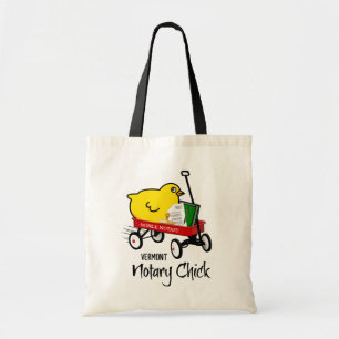 Vermont Mobile Notary Chick Red Wagon Tote Bag