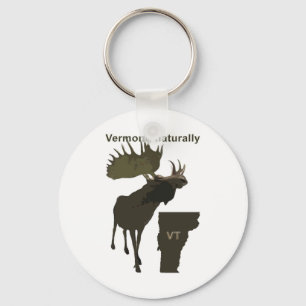 Vermont moose key ring