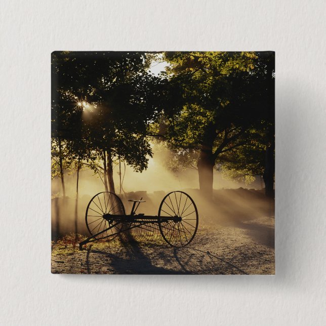 Vermont, Northeast Kingdom, Sunlight falling 15 Cm Square Badge (Front)