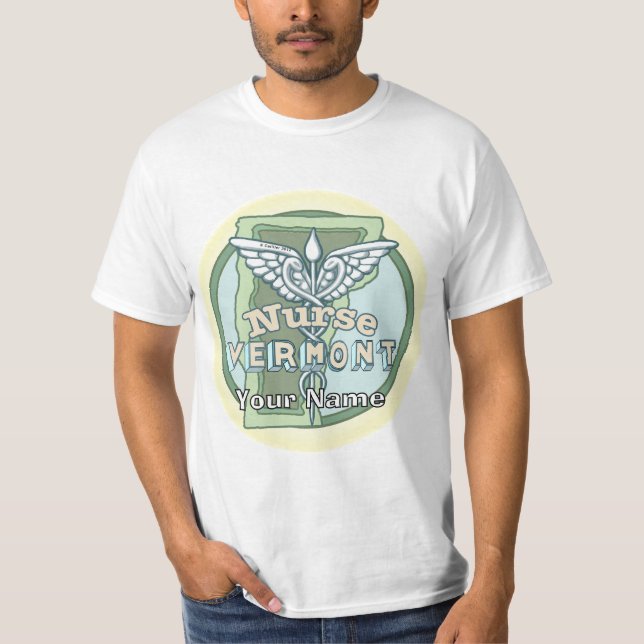 Vermont Nurse Caduceus T-Shirt (Front)