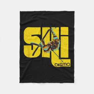 Vermont Okemo Mountain Ski Fleece Blanket