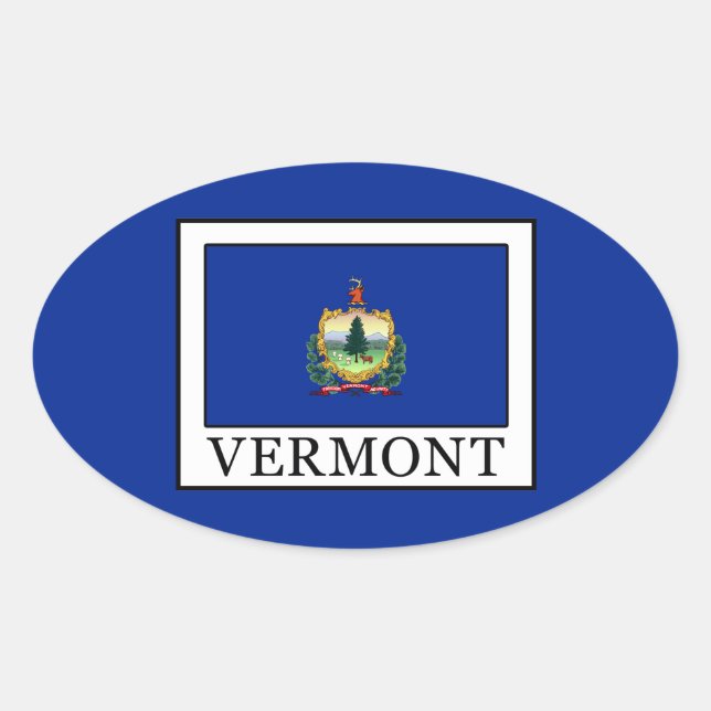 Vermont Oval Sticker (Front)