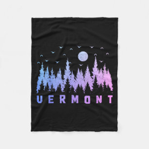 Vermont Pine Tree Nature Lover Forest Hiking Fleece Blanket