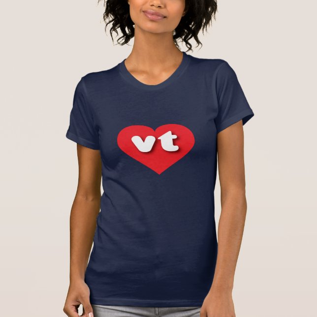 Vermont red heart - I love vt T-Shirt (Front)