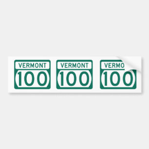 Vermont Route 100 road sign Bumper Sticker