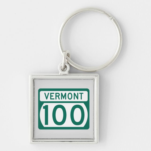 Vermont Route 100 road sign Key Ring (Front)