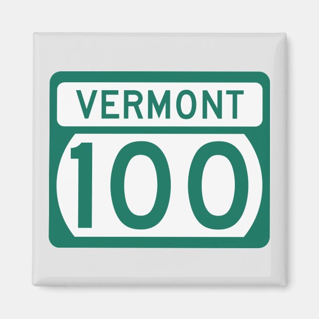 Vermont Route 100 road sign Magnet (Front)