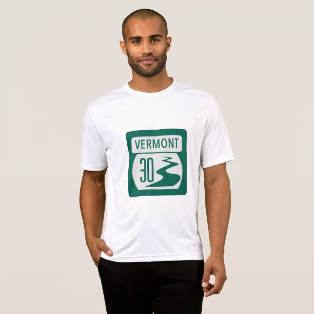 Vermont Rt. 30 Roadsign T-Shirt (Front Full)