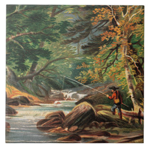 Vermont Scenery, The Trout Stream, Tile