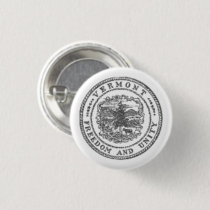 Vermont Seal 3 Cm Round Badge