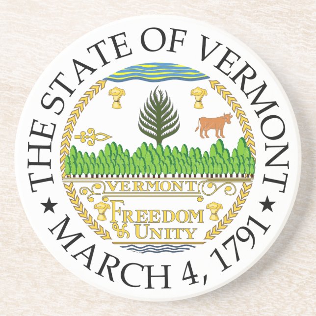 Vermont sign coaster (Front)