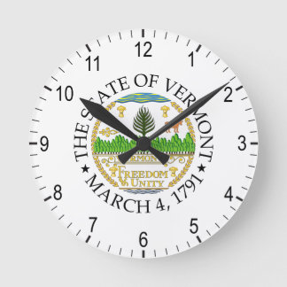 Vermont sign round clock