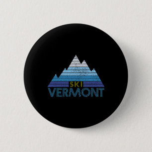 Vermont Ski Souvenir Vintage Mountain Sports Winte 6 Cm Round Badge