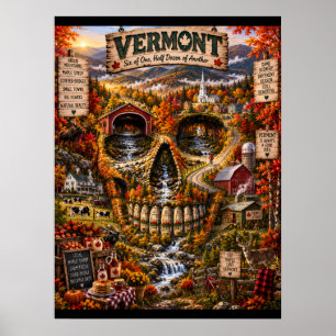 Vermont Skull Art Print State of Mind