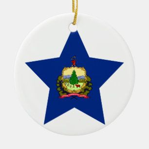 Vermont Star Ceramic Tree Decoration