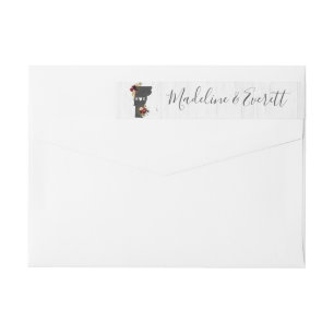 Vermont State Destination Rustic Country Wedding Wrap Around Label