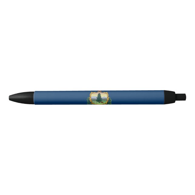 Vermont State Flag Black Ink Pen (Front)