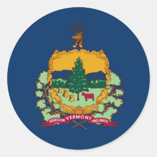 Vermont State Flag Classic Round Sticker