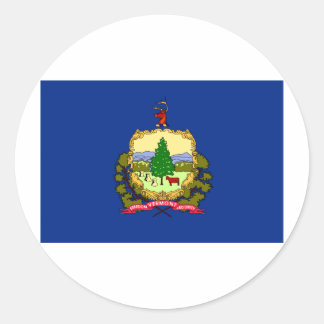 Vermont State Flag Classic Round Sticker