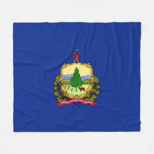Vermont State Flag Design Fleece Blanket